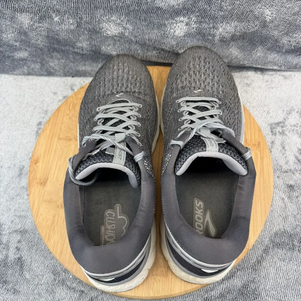 Brooks Ghost 11 Shoes Mens Size 11.5 2E Gray Running Sneakers 1102882E003